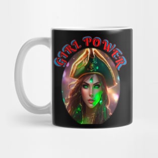 Girl power Green pirate queen Mug